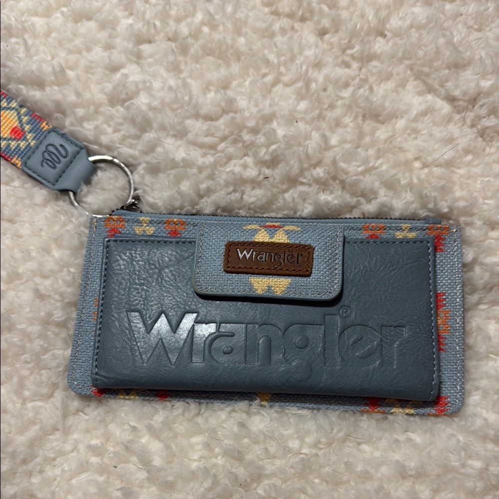 Wrangler Gray Wallet with Strap